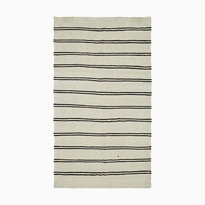 Tapis Kilim en Chanvre Beige, 2000s