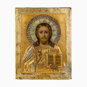 Icon of the Lord Pantocrator, Oil, 1890s