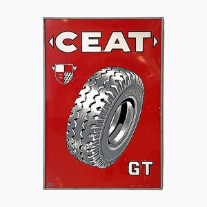 Mid-Century Modern Italian Graphic Ceat Advertising Sign, 1950s