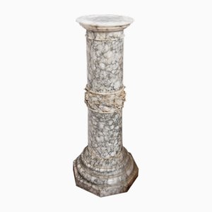 Antique Roman Column in Flowery Alabaster