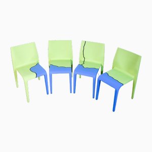 Laleggera Painted Chairs by Michelangelo Pistoletto for Alias, 2009, Set of 4