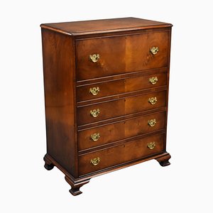 Antique Figured Walnut Chest of Drawers, 1920