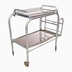 Trolley with Removable Tray attributed to Jacques Adnet