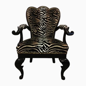 Chair in Faux Zebra by Louis Kozma, 1920s