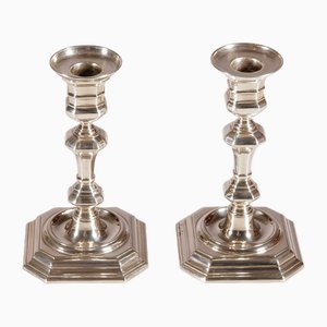 Silver Candleholders, 1890s, Set of 2