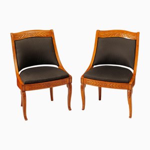 Fauteuils Biedermeier en Merisier, Set de 2