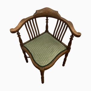 Edwardian Inlaid Mahogany Corner Chair
