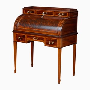 Mahogany Cylinder Desk from Maples & Co, 1890