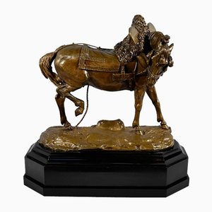 Bronze Le Cheval de Trait par T. Gechter, 1841