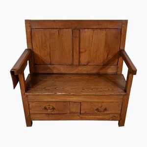 2nd half 19th Century Cherry and Chest Bench