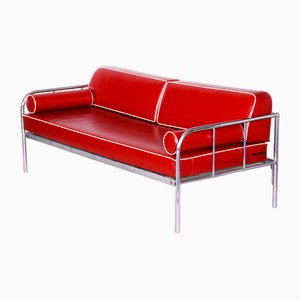 Canapé Bauhaus en Cuir de Vichr a Spol, 1930s