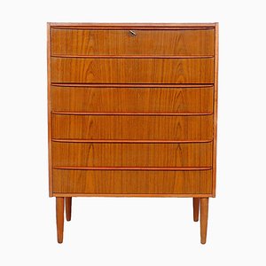 High Chest of Drawers in Teak, 1970s
