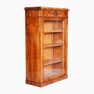 Biedermeier Display Bookcase, Walnut, Czech, 1830s