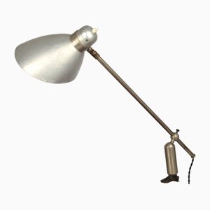 Lámpara de escritorio Bauhaus de níquel plateado de Franta Anýž, años 30
