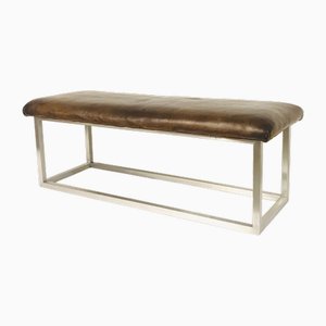 Banc Vintage en Cuir,1940s