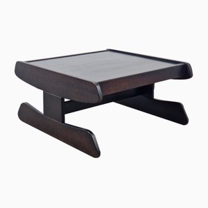 Vintage Postmodern Brutalist Wenge Coffee Table, 1970s