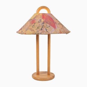 Lampe de Bureau Vintage en Pin avec Pin Lys, Danemark, 1970s