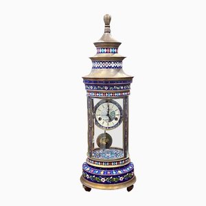 Vintage Champleve Enamel Clock