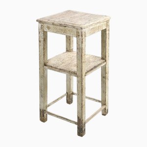 Vintage Patinated Wooden Stool