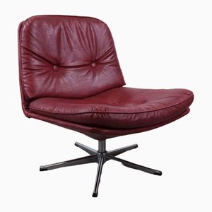 Red Space Age Leather Armchair