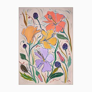 Romina Milano, Maui Hibiscus Bloom, 2023, Acrylic on Paper