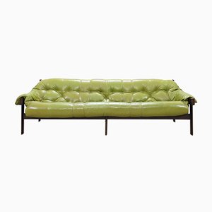 Model MP 041 Lime Green Leather Sofa from Percival Lafer, 1961