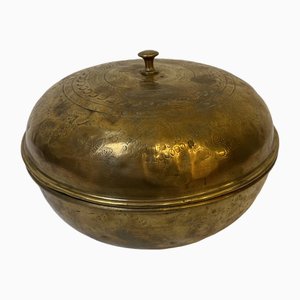 Large Antique Brass Box, Middle East, 1920s