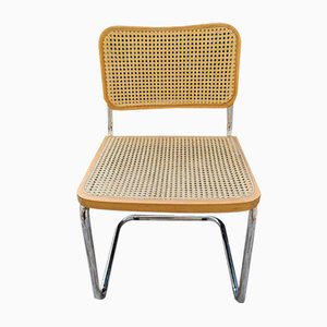 Cesca Lunch Chairs in Steel Tubular with Beech Insert and Cane by Handmade Industrials, 1994, Set of 5