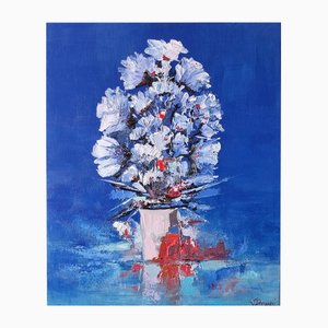 Valérie Dragacci, Le bouquet de l'esperance, 2023, óleo sobre lienzo