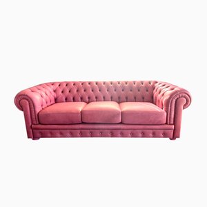 Italienisches Chesterfield Sofa aus Leder