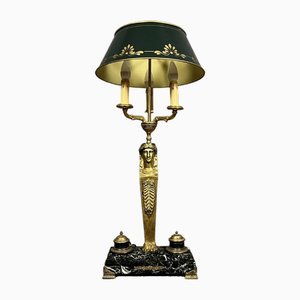 Monumentale Lampe aus vergoldeter Bronze