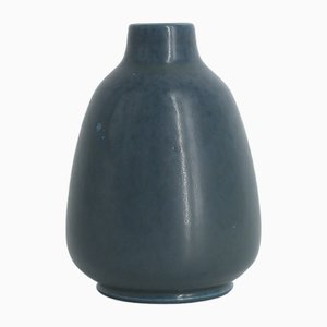 Kleine skandinavische Moderne Mid-Century Steingut Vase Nr. 117 von Gunnar Borg für Höganäs Ceramics, 1960er