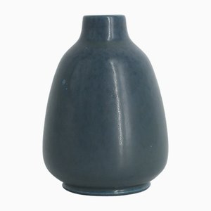 Small Mid-Century Scandinavian Modern Collectible Stoneware Vase No. 117 by Gunnar Borg for Höganäs Ceramics, 1960s