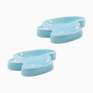 Small Lake Tropical Turquoise Trays by Pulpo, Set of 2