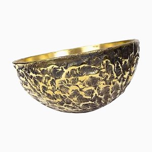 Brass Hand Sculpted Pod Bowl by Samuel Costantini