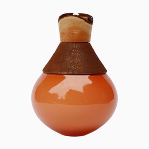 Kleine Candy Apricot India Vase von Pia Wüstenberg