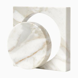 Marble One Cut Moon Table Lamp by Moreno Ratti