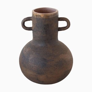 Dunkelbraune Vase von Eguzkiñe Egaña