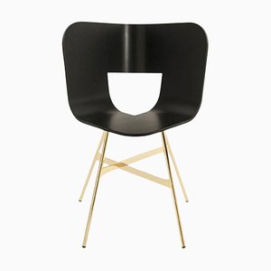 Tria Gold 4 Legs Chair by Colé Italia