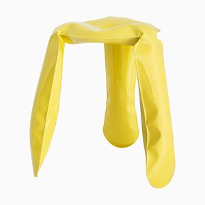 Taburete Plopp estándar de acero amarillo de Zieta