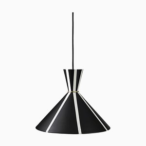 Bloom Black Noir Warm White Stripes Pendant by Warm Nordic