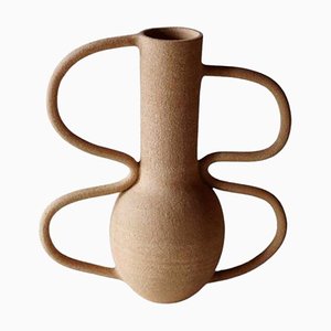 0025 Chamotté Vase aus rotem Sandstein von Marta Dervin