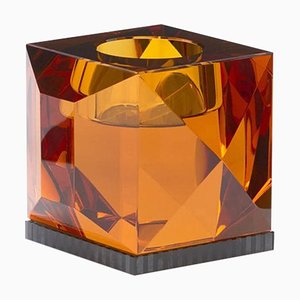 Bernsteinfarbener Ophelia T-Lampenhalter aus Kristallglas von Reflections Copenhagen