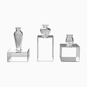 Vases Milo Square Transparents par Mason Editions, Set de 3