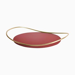 Burgundy Touché B Tray by Mason Editions