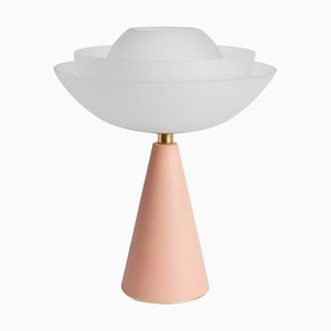 Lámpara de mesa Lotus en rosa de Mason Editions
