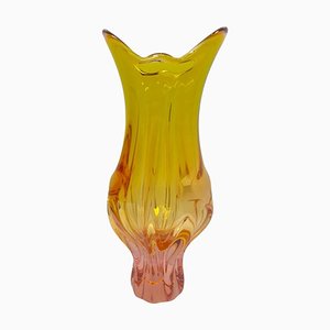 Mid-Century Bohemian Thick-Walled Glass Vase, Czech Republic, 1960s