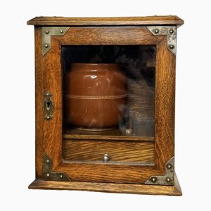 Antique Edwardian Oak Smokers Cabinet, 1900