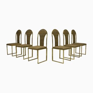 Hollywood Regency Dining Chairs from Belgo Chrom, Belgium, 1970s, Set of 6