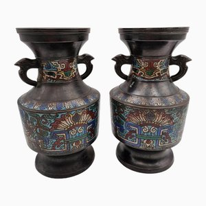 Japanese Vases, Early 20th Century, Set of 2